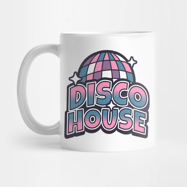 DISCO HOUSE  - Y2K Disco Ball (pink/slate blue) by DISCOTHREADZ 